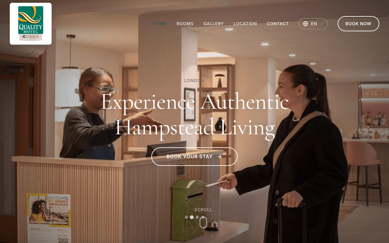 Quality Hampstead website by WhizzSite