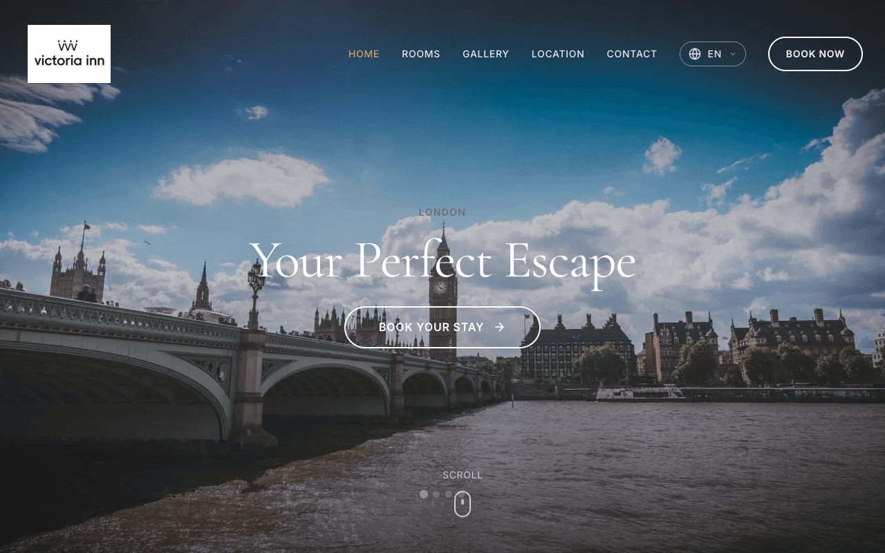 Victoria Inn website by WhizzSite
